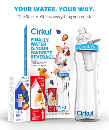 Cirkul Plastic Water Bottle Starter Kit 22 oz